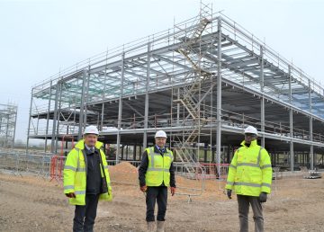 Houstone School in Houghton Regis, Dunstable being constructed by R G Carter