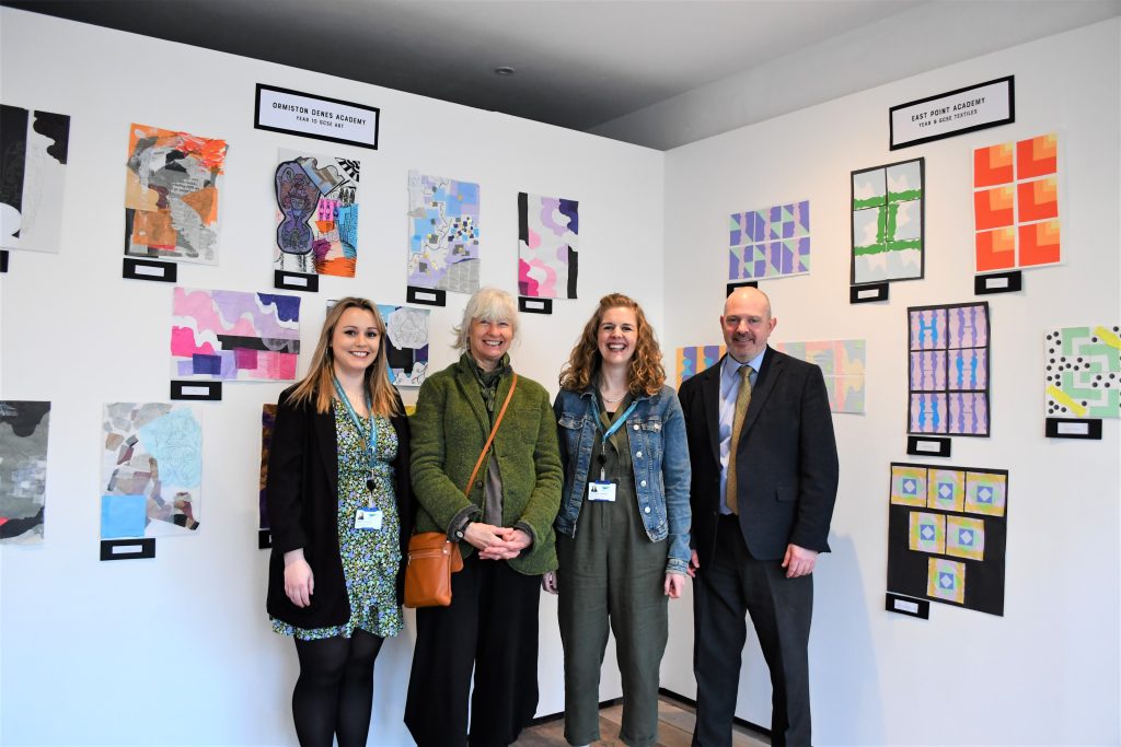 Art Gallery set up for the opening of Lowestoft Post Office