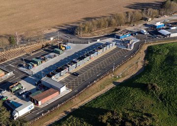 Ariel view of Foxhall Road Waste Recycling Centre