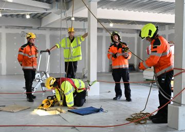 South Yorkshire Fire and Rescue simulation on R G Carter site