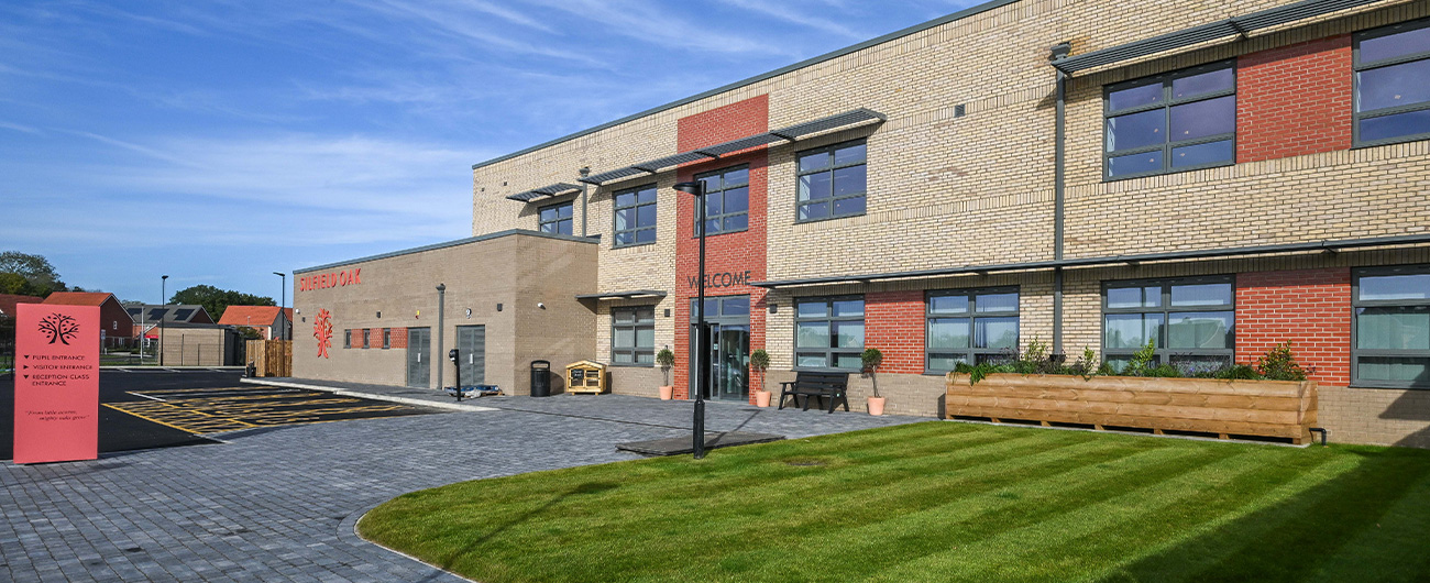 Front exterior of Silfield Oak Primary School
