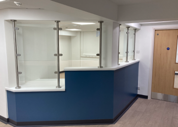 Reception at Queens Park Health Centre