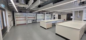 Specialist hydrogen research laboratory inside The Vincent Building at Cranfield University.